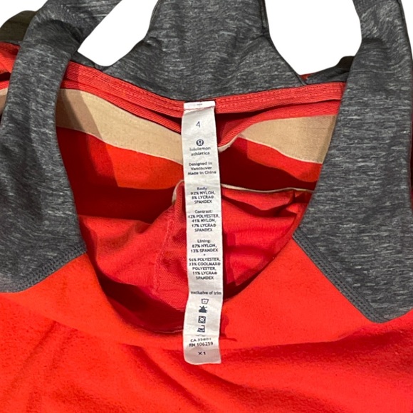 Lululemon Racerback Tank - Love Red / Heather grey - Picture 3 of 4